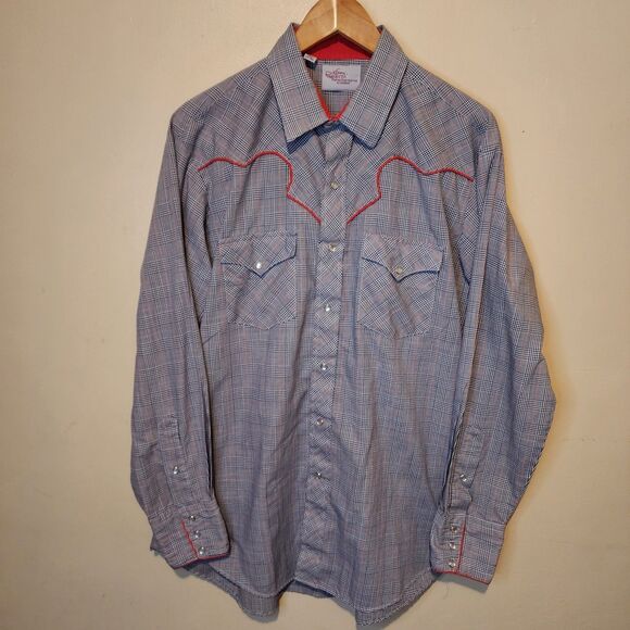 Vintage Kenny Rogers Western Pearl Snap Button Shirt Mens 17-35 XL USA Made - Picture 9 of 9